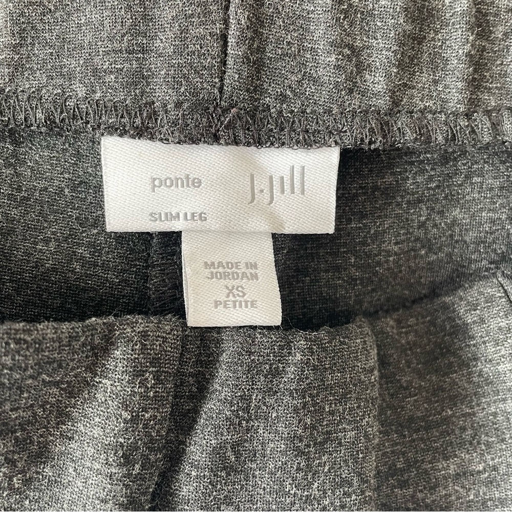 J. Jill Ponte Slim Leg Gray Pull on Leggings/Pants XS - Picture 8 of 10